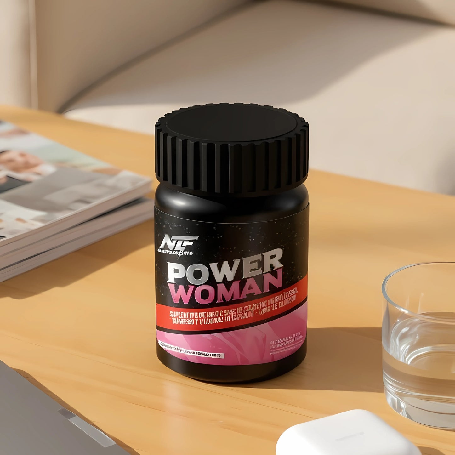 PowerWoman Plus – Colágeno, Magnesio Treonato, Vitamina C y B6 (90 cáps x 600 mg)
