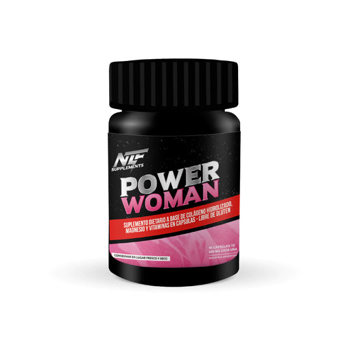 PowerWoman Plus – Colágeno, Magnesio Treonato, Vitamina C y B6 (90 cáps x 600 mg)