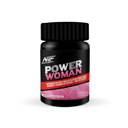 PowerWoman Plus – Colágeno, Magnesio Treonato, Vitamina C y B6 (90 cáps x 600 mg)